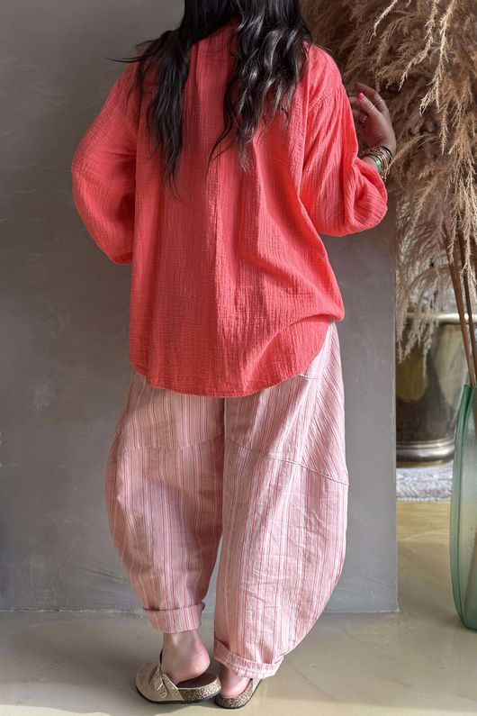 Laurie Cushion Cotton Blouse Watermelon /2=